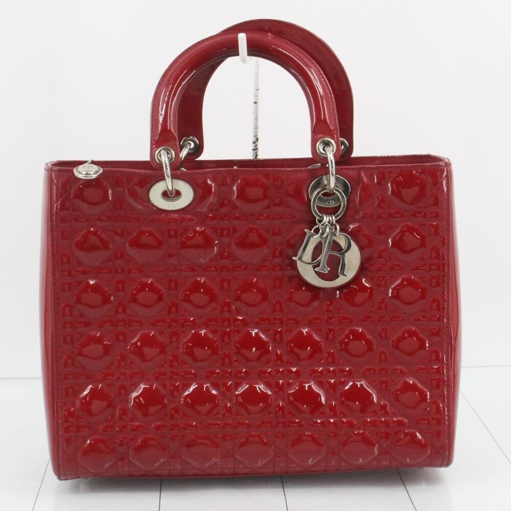 Dior Red Patent Leather Satchel